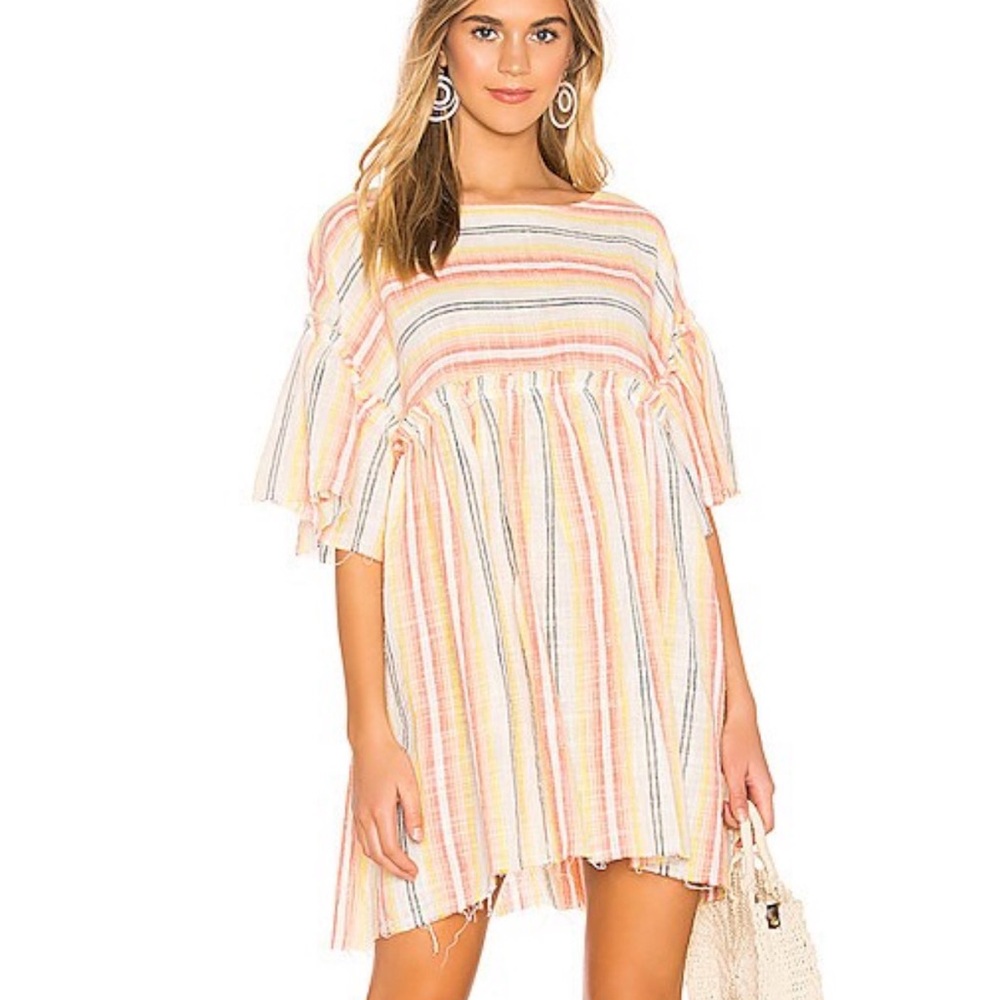 Free People Summer Nights Striped Minidress